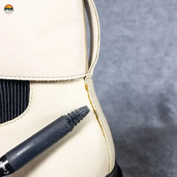 Karl Lagerfeld Cavin Paris Fashion Chelsea Boot White Leather Women's Size 11M - Picture 13 of 14